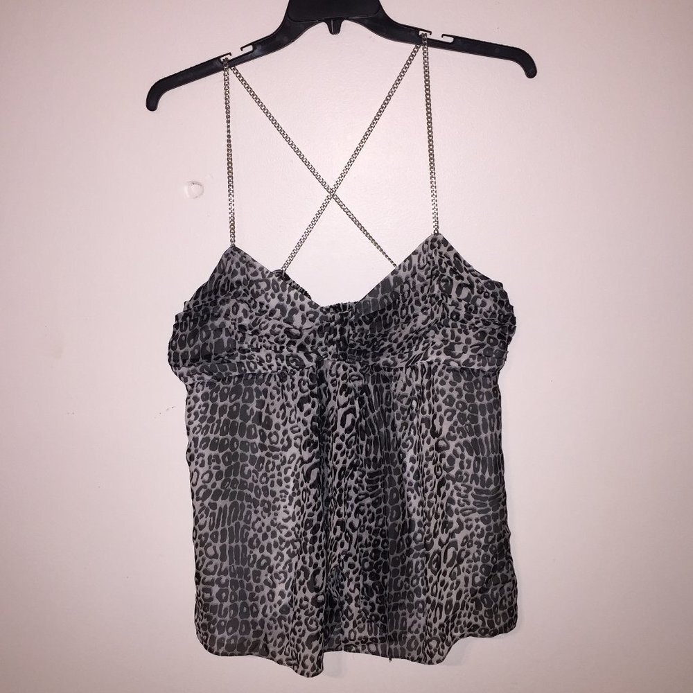 NWOT Michael Kors Black & Gray Print Blouse XL